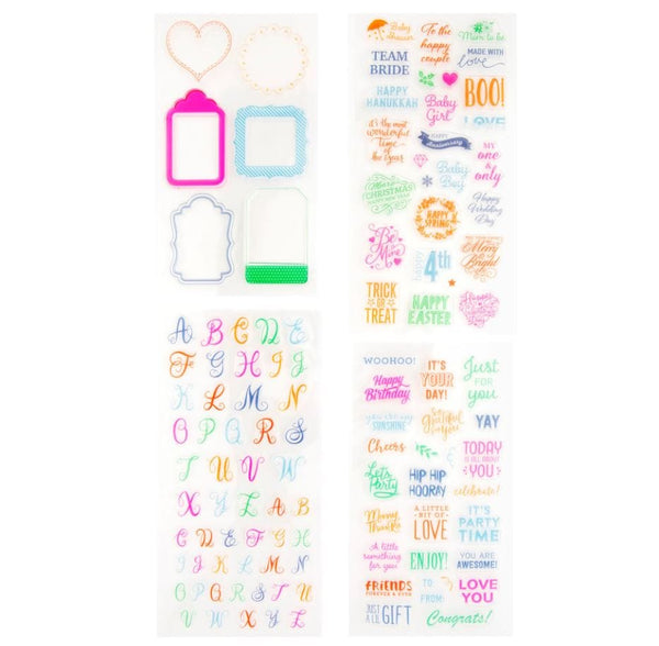 Tags Craft Smart Clear Stamp Set (4 Sheets)
