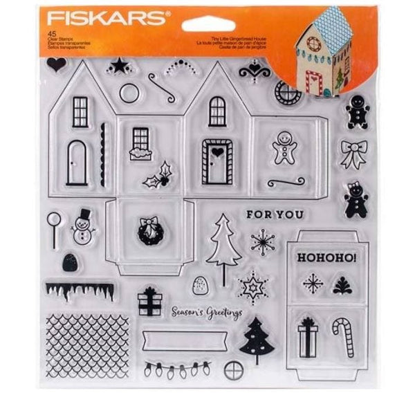 Fiskars Tiny Little Gingerbread House Clear Stamps