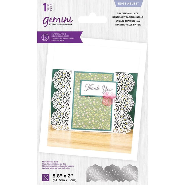 Crafter's Companion Traditional Lace - Gemini Lace Edge'ables Metal Dies