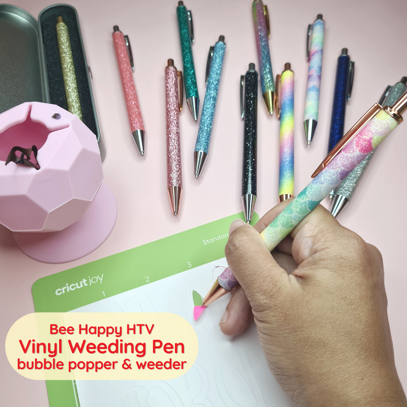 Bee Happy Precision Vinyl Weeding Pen and Bubble Popper with Case