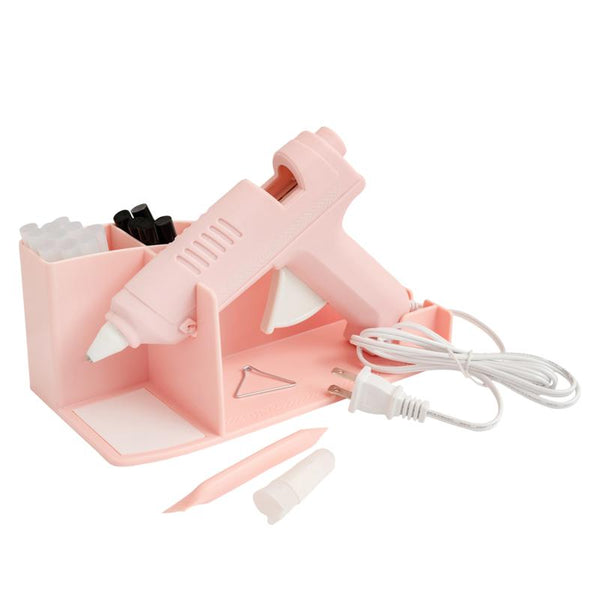 We R Memory Keepers Maker's Glue Gun Kit Pink (w/ Stand, Glue Sticks and Finger Protector)
