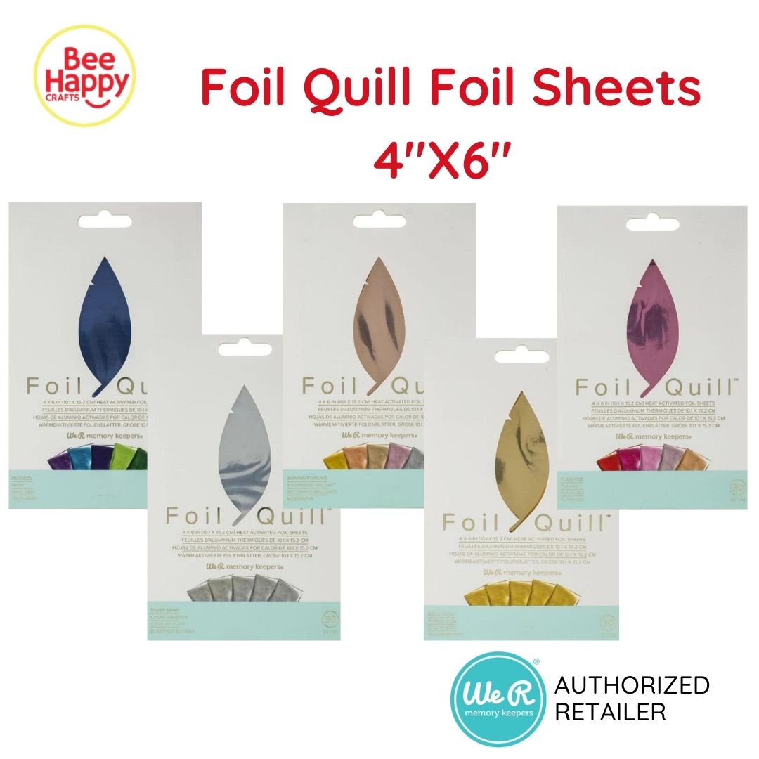 We R Memory Keepers Foil Quill Foil Sheets 4x 6 Silver Swan