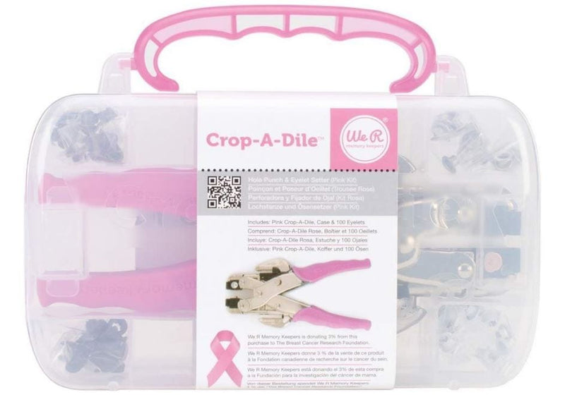 We R Memory Keepers Pink Crop-a-dile Punch Kit