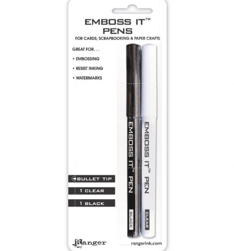 Black & Clear Emboss It Pens 2/Pkg