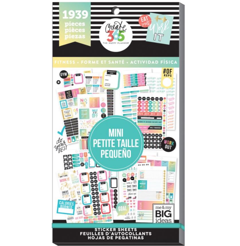 Me &amp; My Big Ideas Work it Out Mini Planner Value Pack Stickers-Create