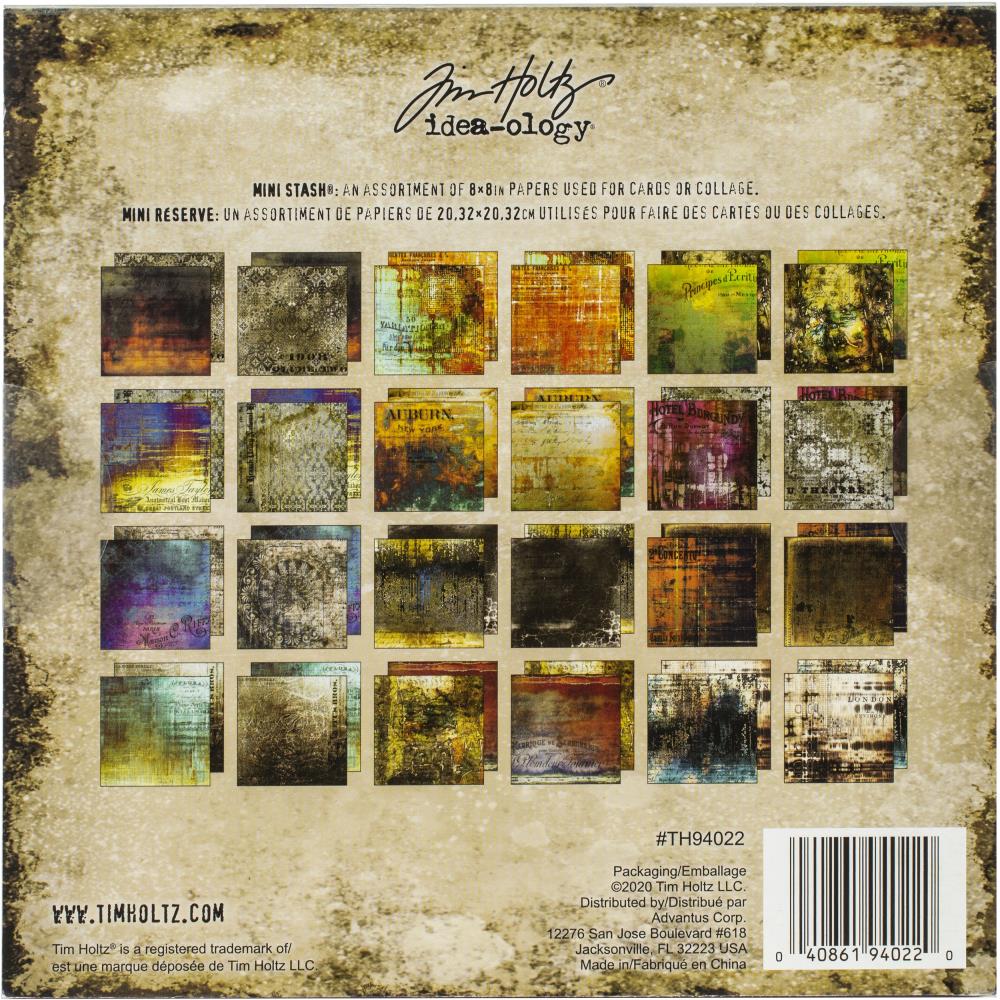 Tim Holtz Idea-Ology Paper Stash Cardstock Pad 8