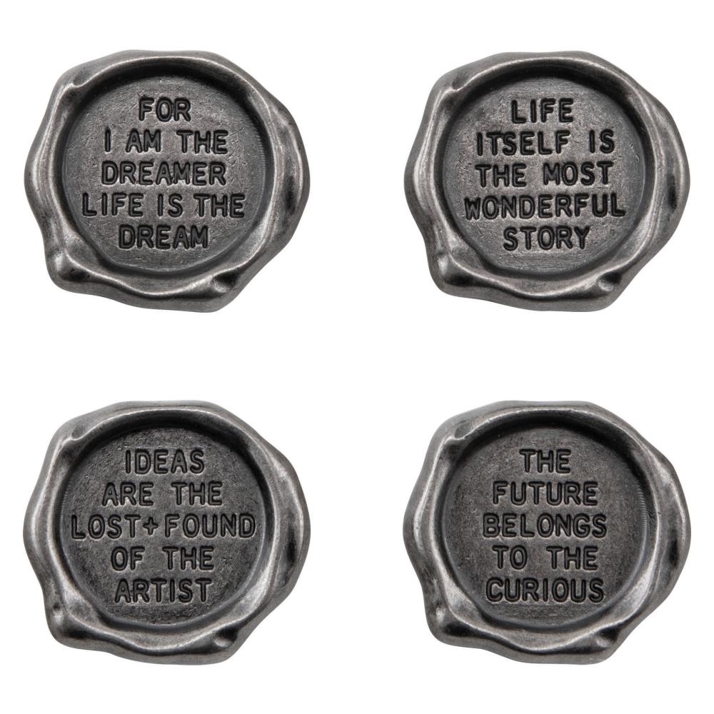 Idea-Ology Metal Quote Seals 4/Pcs