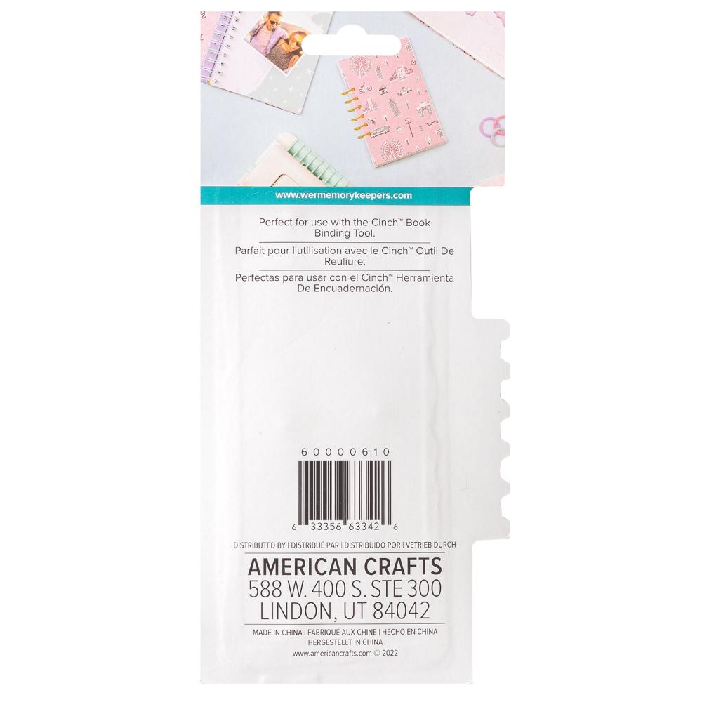 We R Memory Keepers Cinch Metal Hinge Binding 4/Pkg