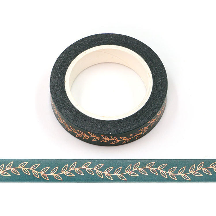 Leaves on Dark Washi Tape 10mm x 10m