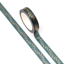 Leaves on Dark Washi Tape 10mm x 10m