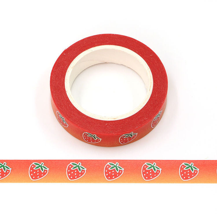 Foil Strawberry Washi Tape 10mm x 10m