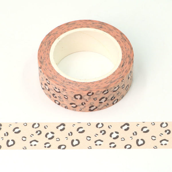 Pink Leopard Grain Washi Tape 15mm x 10m