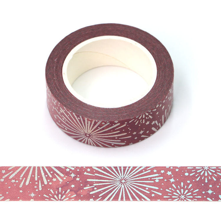 Foil Purple Fire Washi Tape 15mm x 10m