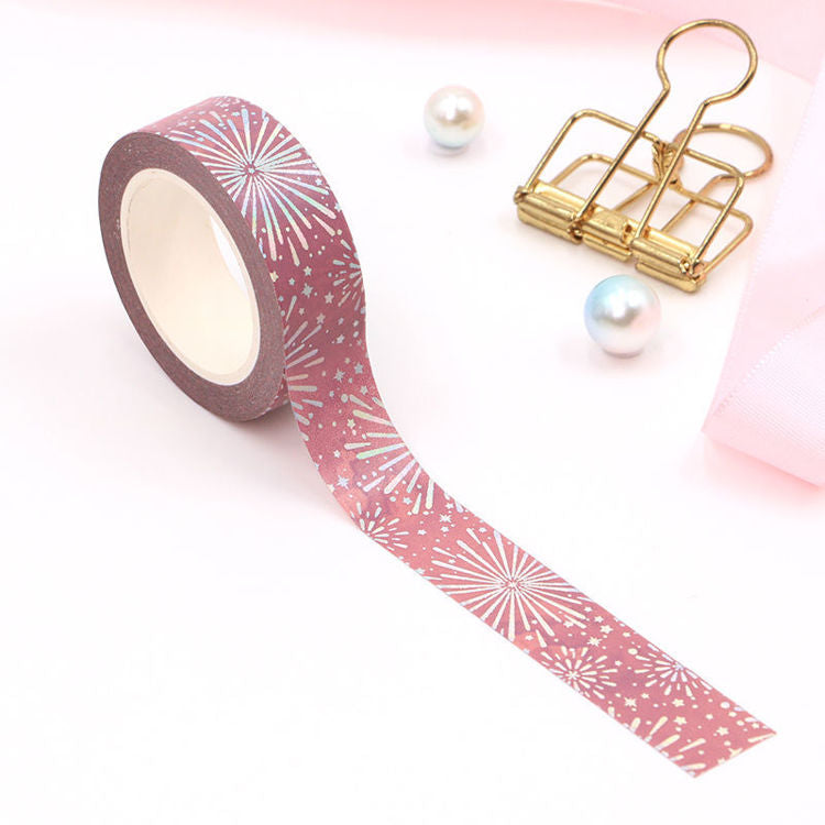 Foil Purple Fire Washi Tape 15mm x 10m