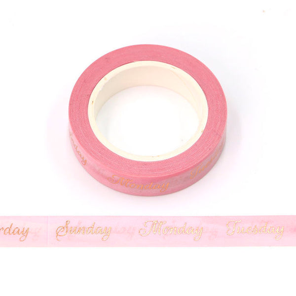 Gold Foil Date Washi Tape 10mm x 10m