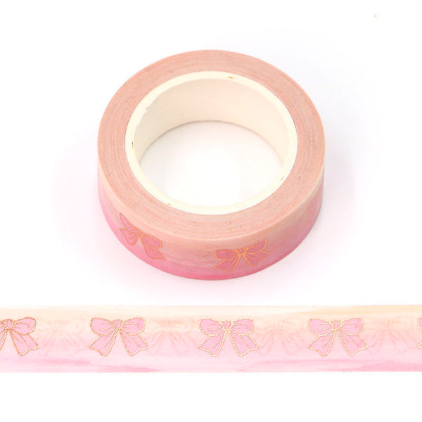 Gold Foil Lolita Bow Washi Tape 15mm x 10m