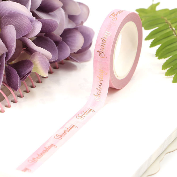 Gold Foil Date Washi Tape 10mm x 10m