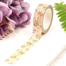 Yellow Floral Washi Tape 15mm x 10m