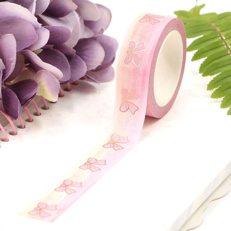 Gold Foil Lolita Bow Washi Tape 15mm x 10m