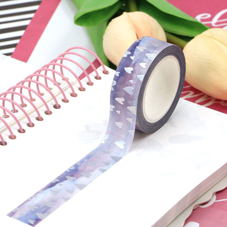 Foil Heart Type Washi Tape 15mm x 10m