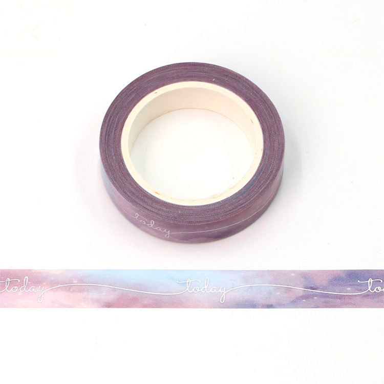 Foil Blue Violet Today Washi Tape 10mm x 10m