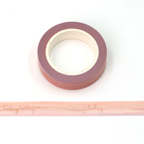 Bronzing Foil Pink Today Washi Tape 10mm x 10m