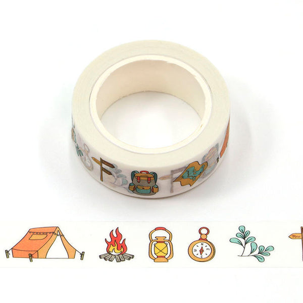 Camping Washi Tape 15mm x 10m