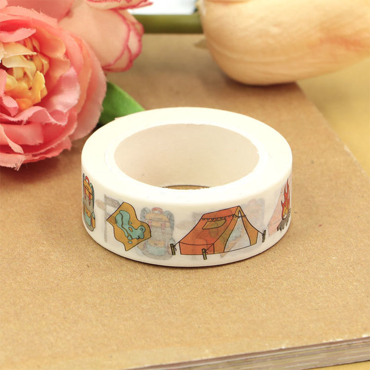 Camping Washi Tape 15mm x 10m