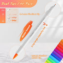 Ohuhu Markers Pens for Journaling 40 Colors Art Markers Dual Tips Extra Fine & Brush Pens Y30-80601-06