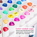 Ohuhu Markers Starter Set, 48-color Double Tipped Alcohol Markers, Fine & Chisel Alcohol-based Marker Set Y30-80401-07