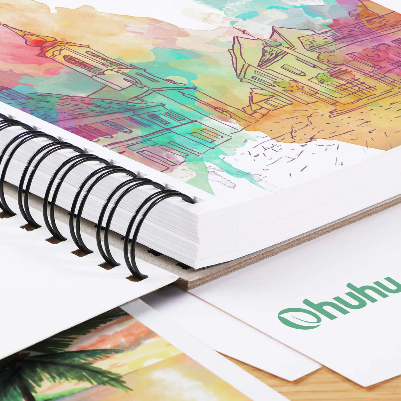 Ohuhu Spiral-Bound Marker Pad for Alcohol Markers Y44-83000-23, Y44-83000-15