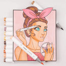 Ohuhu Honolulu Brush and Fine 36 Skin Tone Colors Dual Tips Alcohol Art Markers Y30-80401-56