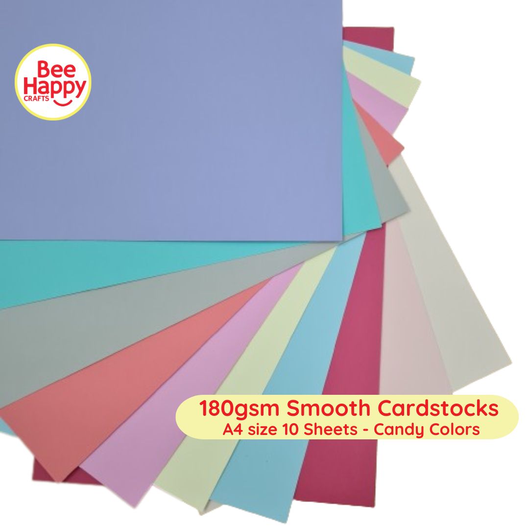 Bee Happy 180gsm Smooth Cardstocks 10 Sheets