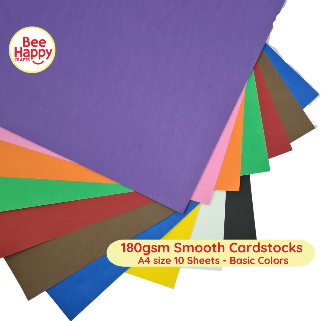 Bee Happy 180gsm Smooth Cardstocks 10 Sheets