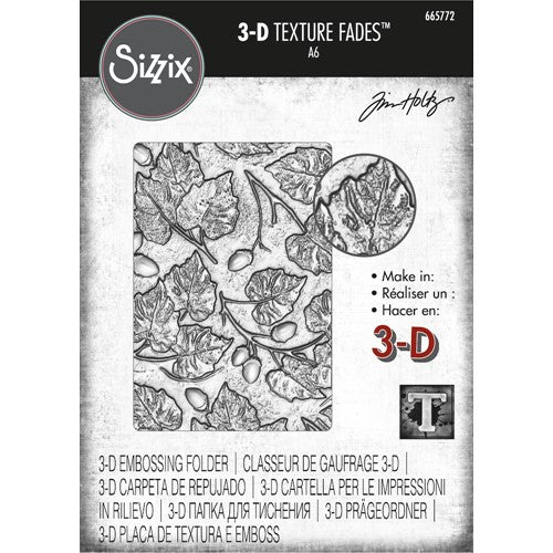 Acorns by Tim H - Sizzix 3-D Texture Fades Embossing Folder