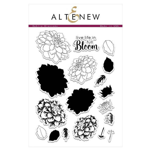Altenew Dahlia Blossoms Stamp Set