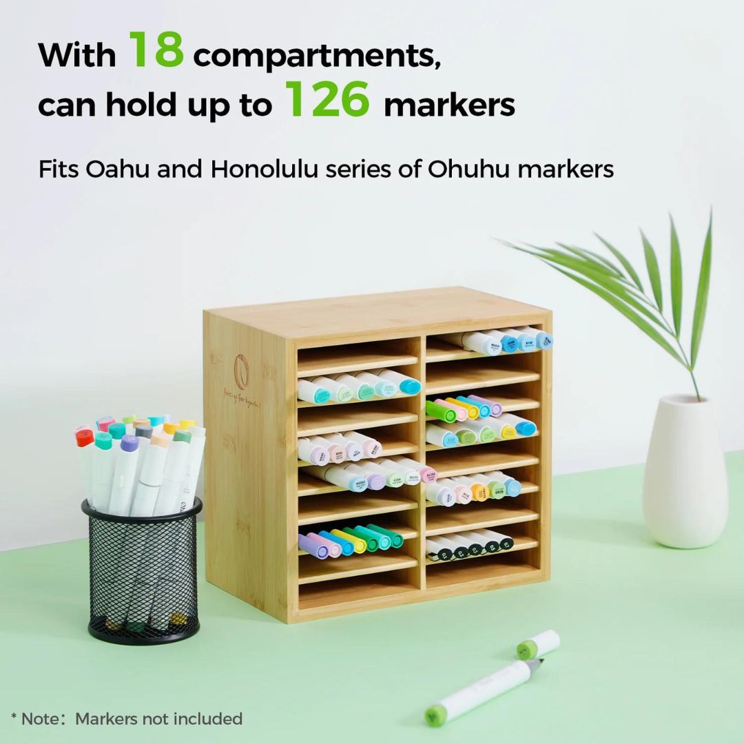 Ohuhu Bamboo Marker Organizer Y30-80500-03,Y30-80500-04 & Y30-80500-08