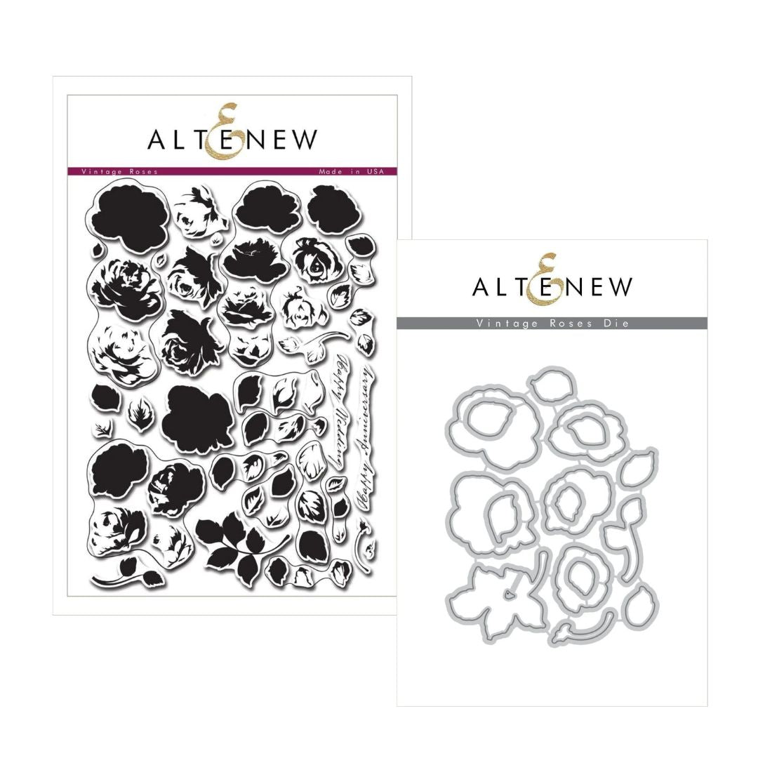 Altenew Vintage Roses Stamp & Die Bundle
