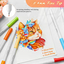 Ohuhu Markers Pens for Journaling 40 Colors Art Markers Dual Tips Extra Fine & Brush Pens Y30-80601-06