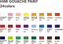 MIYA HIMI Gouache Paint Tube Set 12s, 18s, 24s, 36s