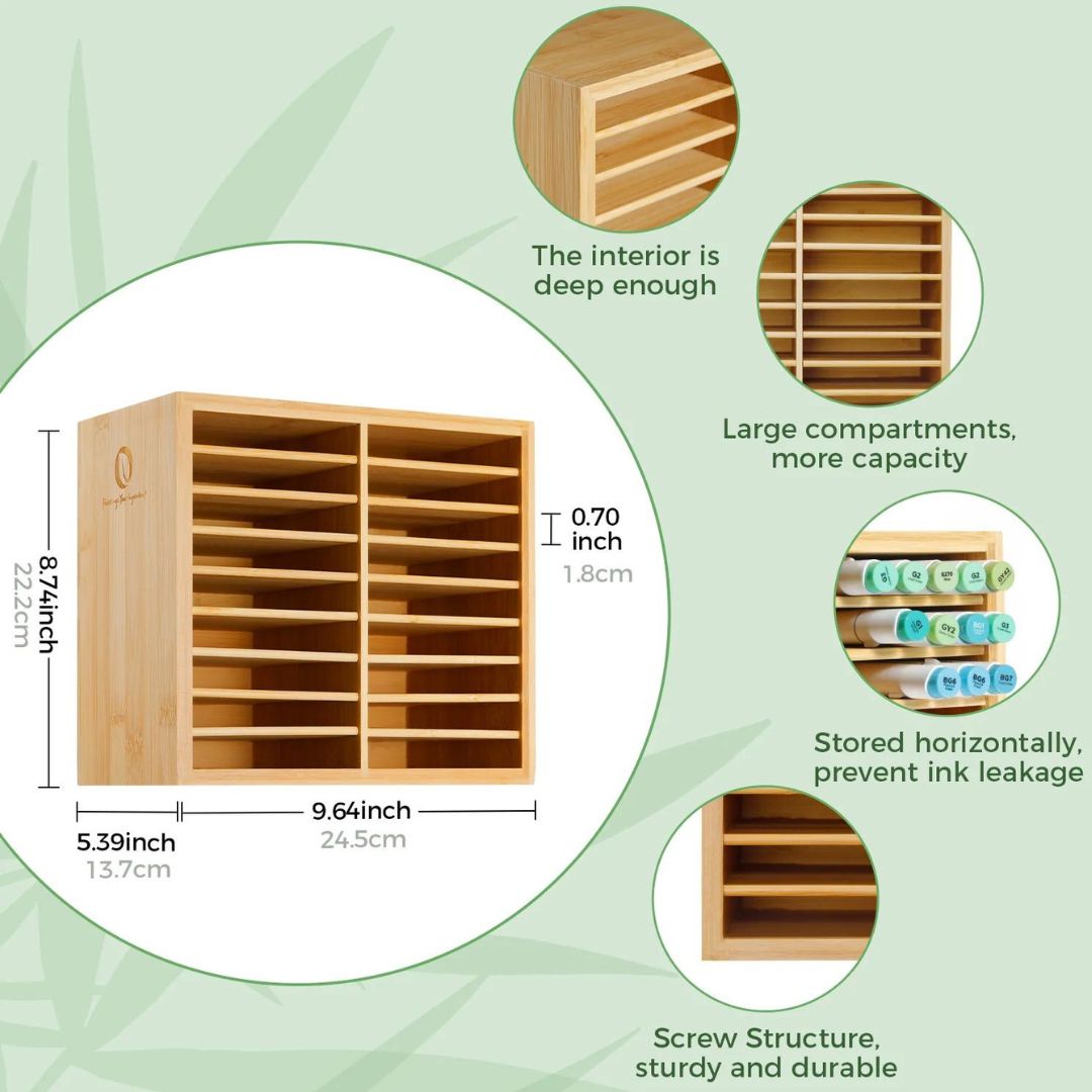 Ohuhu Bamboo Marker Organizer Y30-80500-03,Y30-80500-04 & Y30-80500-08