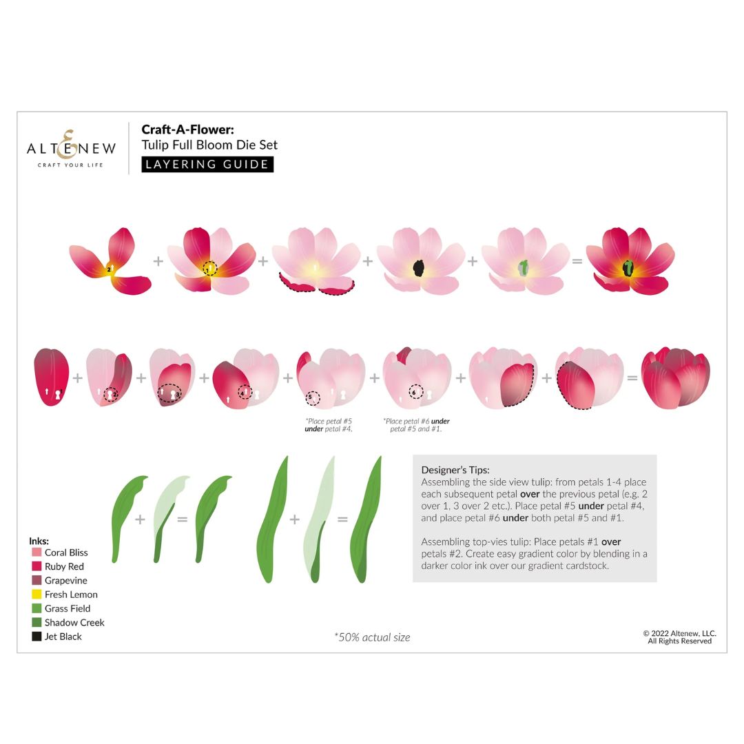 Altenew Craft-A-Flower: Tulip Full Bloom Layering Die Set