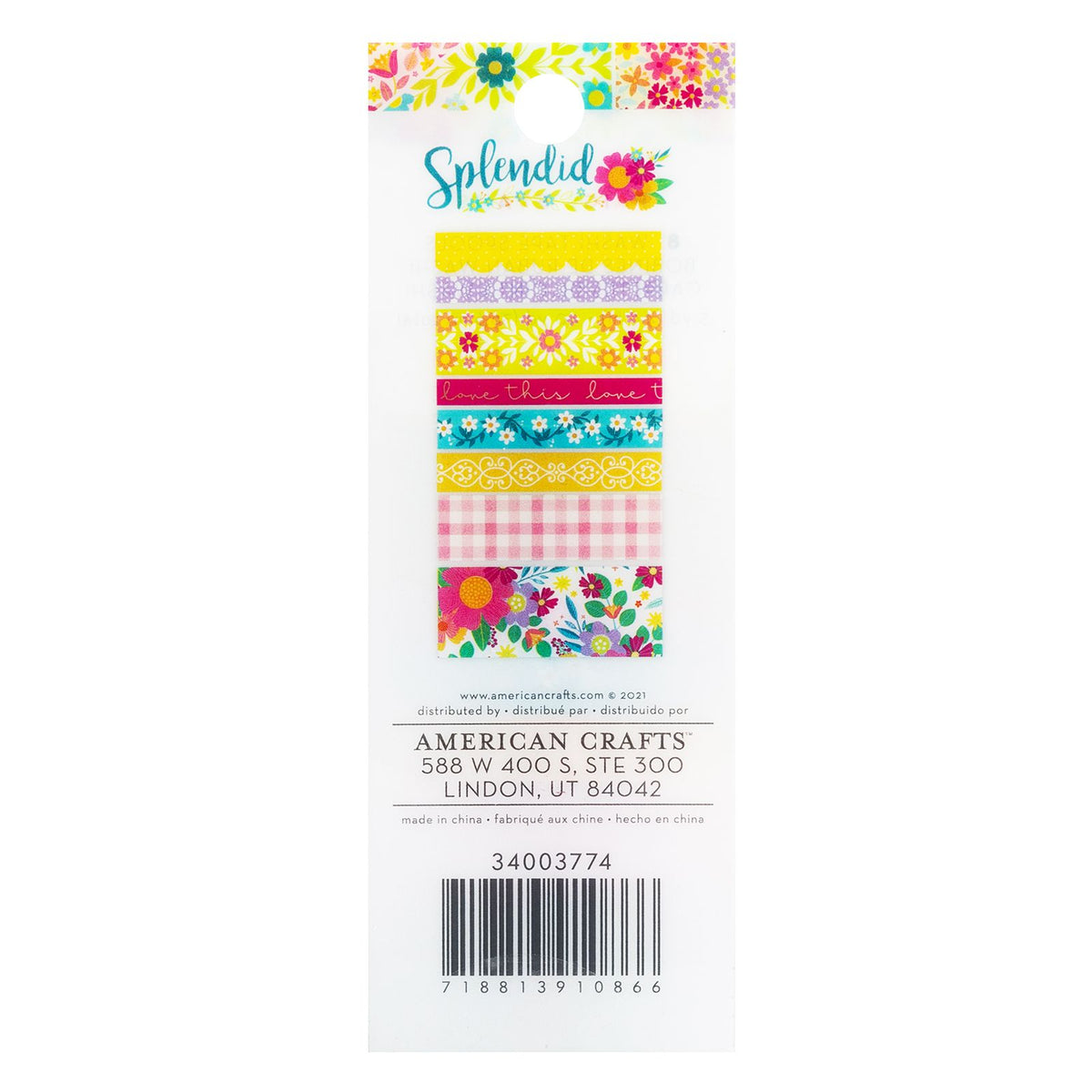 American Crafts Splendid Gold Foil Washi Tape (8 pcs)