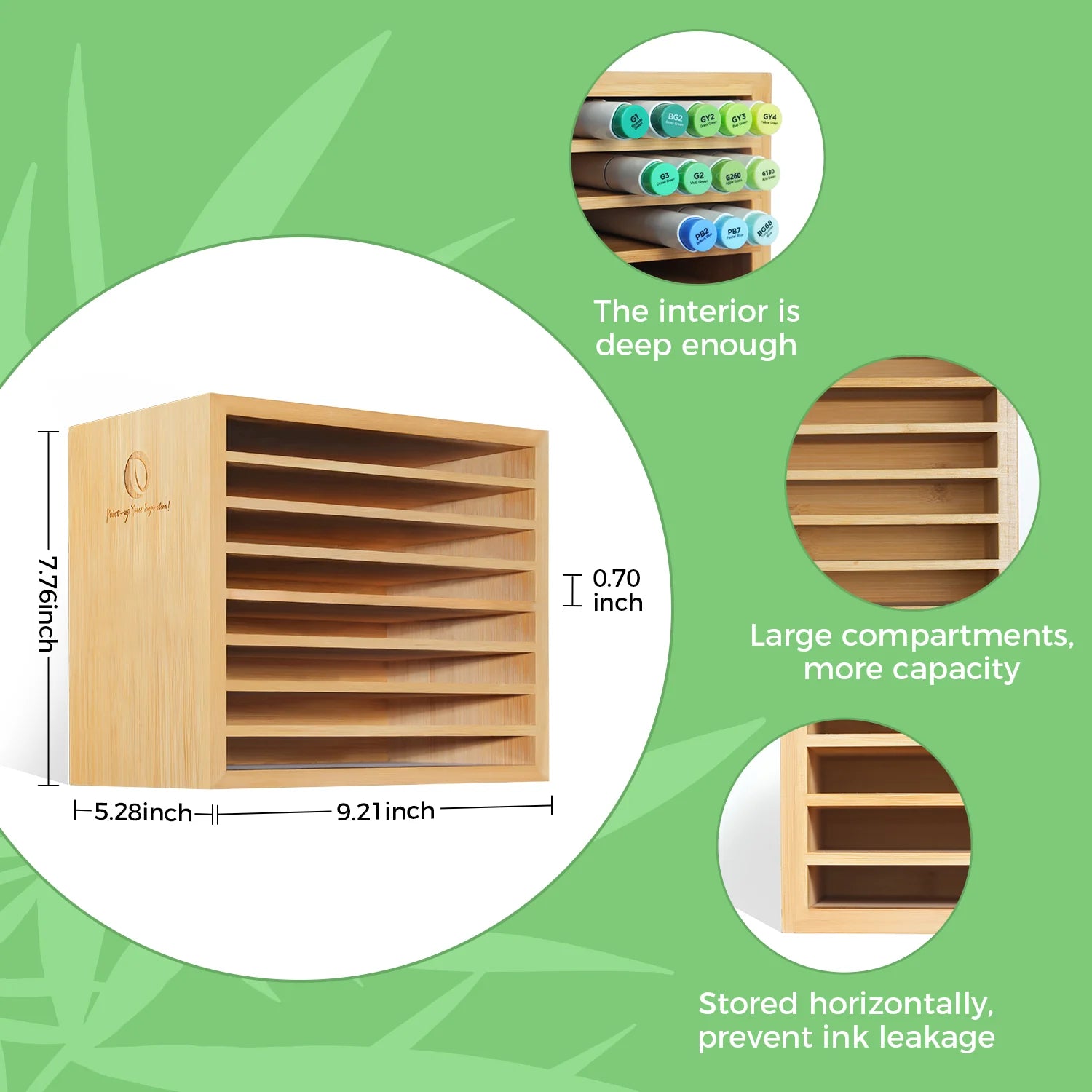 Ohuhu Bamboo Marker Organizer Y30-80500-03,Y30-80500-04 & Y30-80500-08