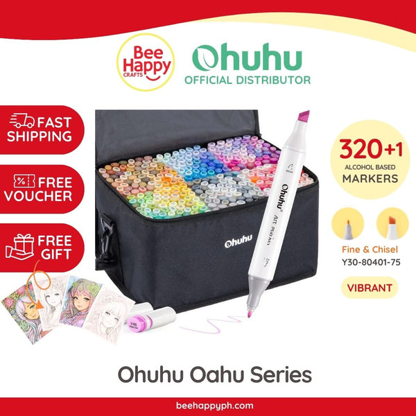 Ohuhu Oahu 40 Colors Dual Tips Alcohol Art Markers, Fine&Chisel