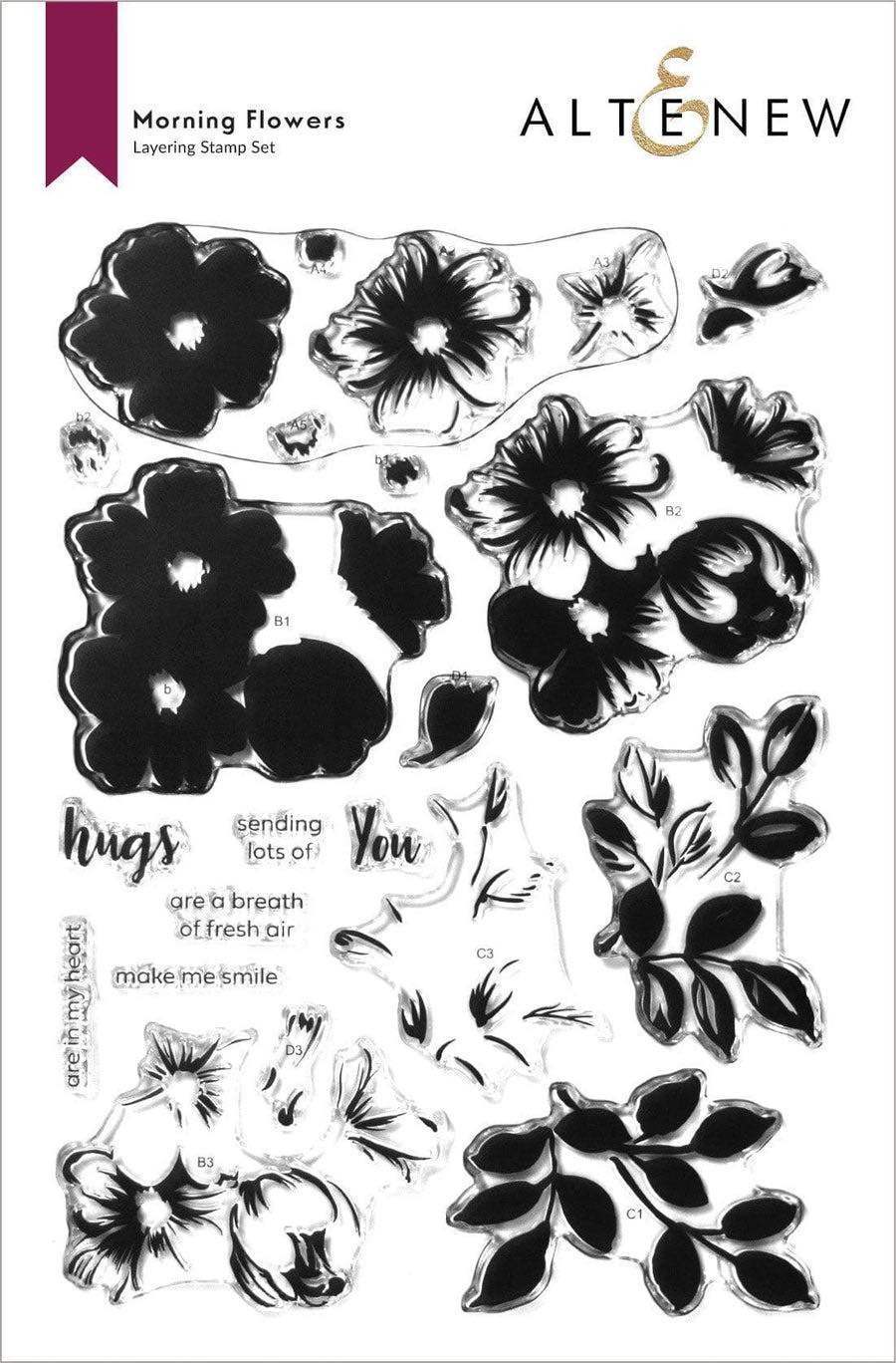 Altenew Morning Flowers Layering Stamp Set and Die Bundle