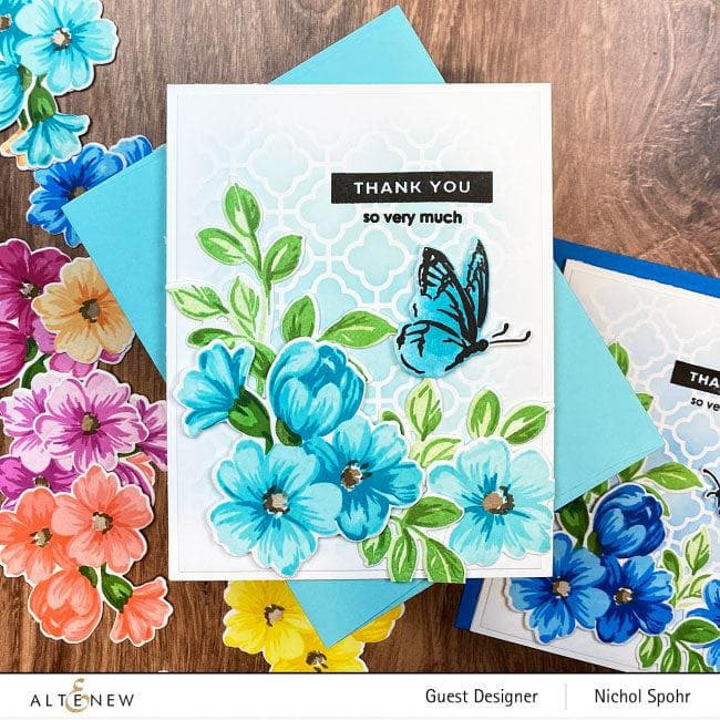 Altenew Morning Flowers Layering Stamp Set and Die Bundle
