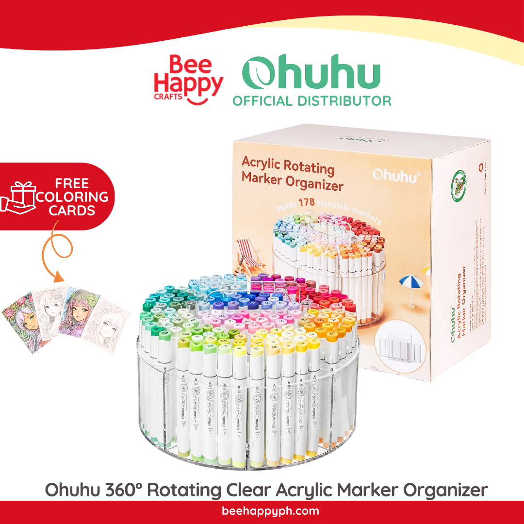 Ohuhu 360° Rotating Clear Acrylic Marker Organizer Y30-80500-14