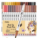 Ohuhu Maui 36 Skin Tone Colors Dual Tips Water Based Art Markers, Brush & Fineliner Y30-80600-46