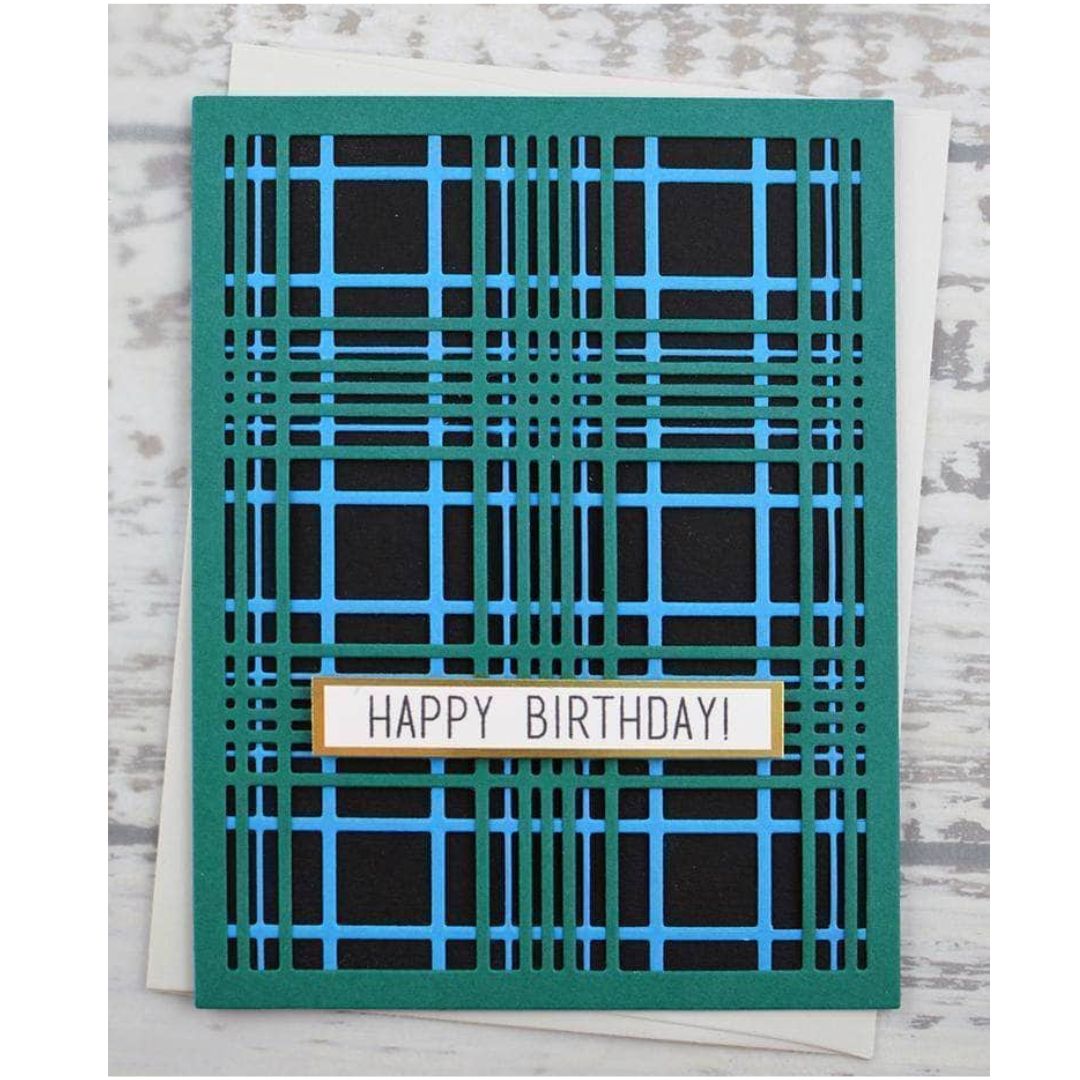 Altenew Layered Plaid Cover Die B